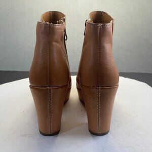 Women's Platform Zipper Ankle Boots Shoes Chunky High Heel Round Toe Size 10/42
